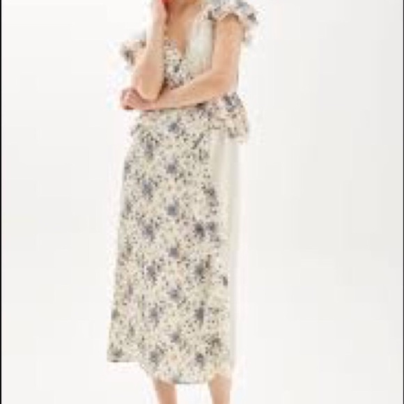 NWT TopShop floral & lace mix midi dress size 6 - Picture 8 of 8